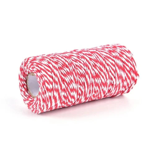 Craft Twine Red & White 45M