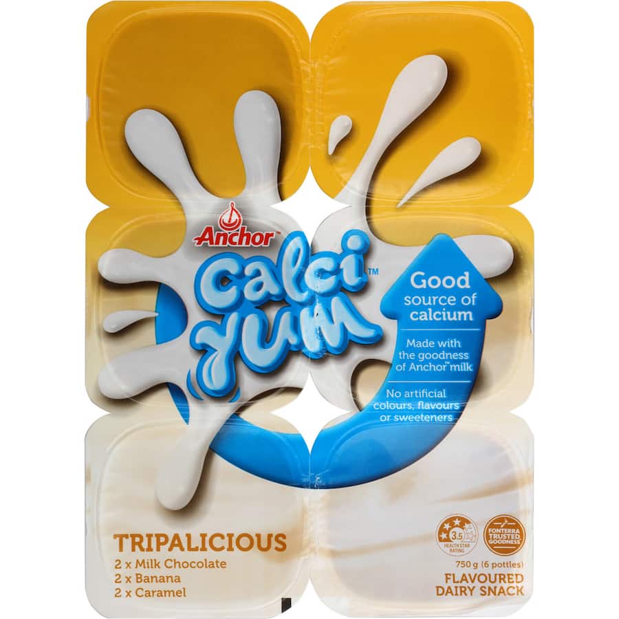 Anchor Calci Yum Tripalicious Dairy Snacks 6pk 750g