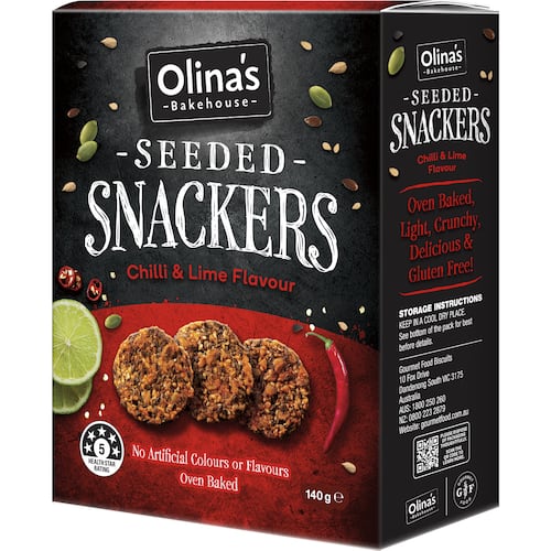 Olinas Bakehouse Chilli & Lime Seeded Snackers 140g
