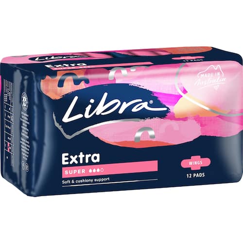 Libra Extra Pads Super With Wing's 12pk