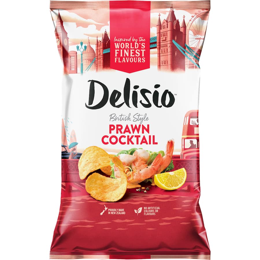 Delisio Prawn Cocktail Potato Chips 130g - DISCONTINUED