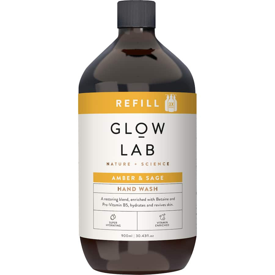 Glow Lab Amber & Sage Hand Wash Refill 900ml