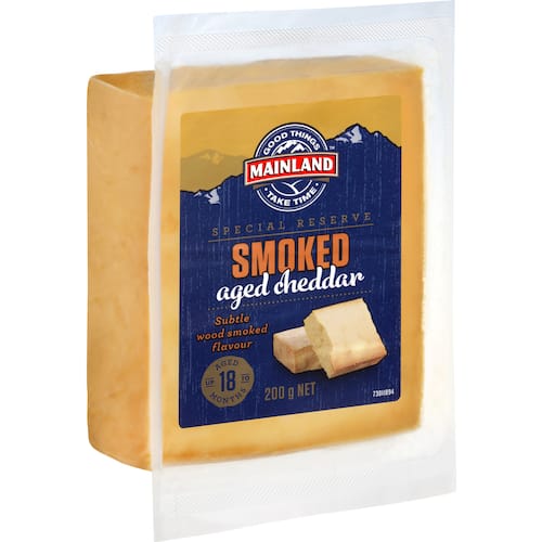 Mainland Special Reserve Smoked Aged Cheddar Cheese Block 200g