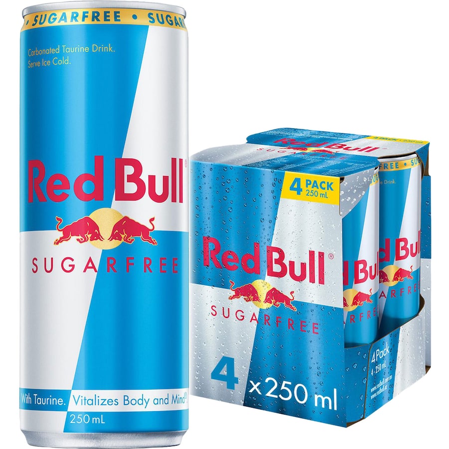 Red Bull Energy Drink Sugarfree Cans 4pk