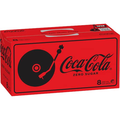 Coke Zero Sugar Soft Drink Cans 8pk