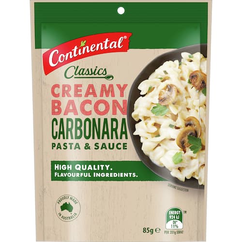 Continental  Creamy Bacon Carbonara Pasta & sauce 85g