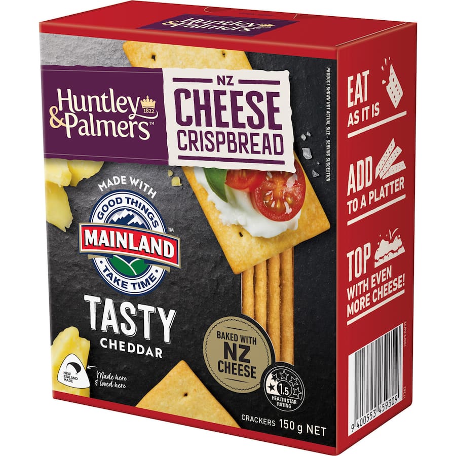 Huntley & Palmers Tasty Cheddar Cheese Crispbread 150g