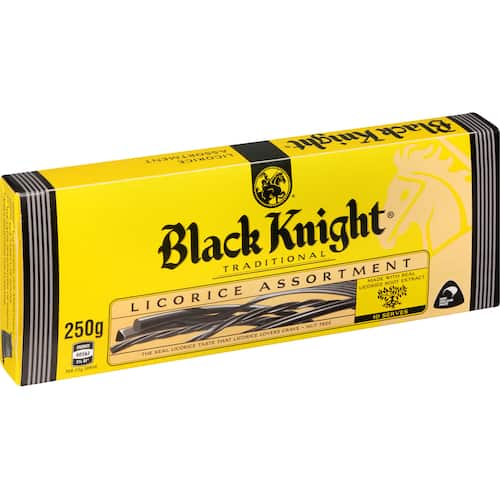 RJ's Black Knight Traditional Licorice Assortment Box 250g