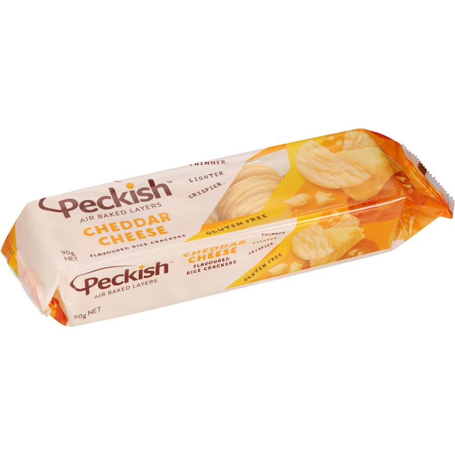 Peckish Cheddar Cheese Rice Crackers 90g