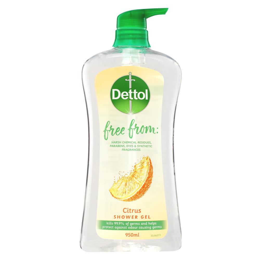 Dettol Free From Shower Gel Citrus  950ml