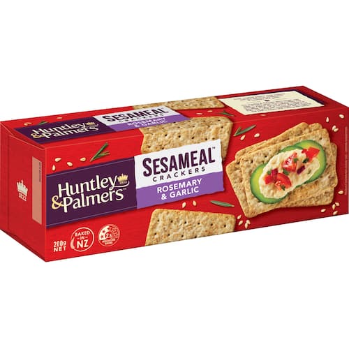 Huntley & Palmers Sesameal Rosemary Garlic Crackers 200g