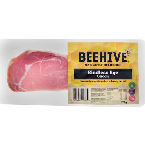 Beehive Rindless Eye Bacon 250g