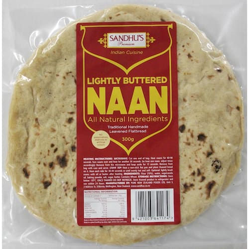 Sandhu Naan Bread Buttered 300g 2pk