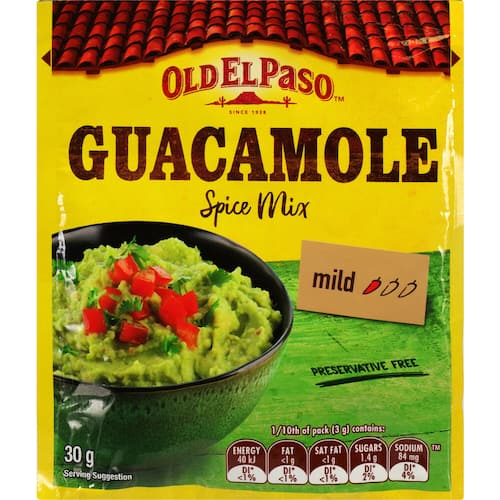Old El Paso Guacamole Mild Spice Mix 30g