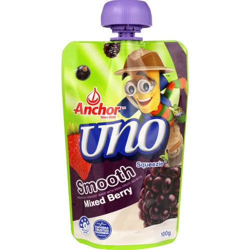 Anchor Uno Smooth Mixed Berry Yoghurt Pouch 100g