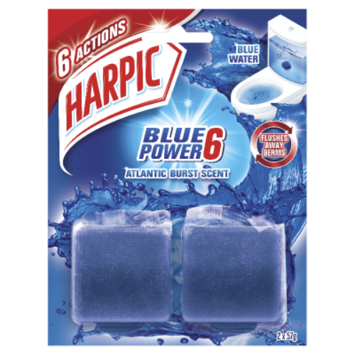 Harpic Blue Power Scent Toilet Block Cleaner 2 x 57g