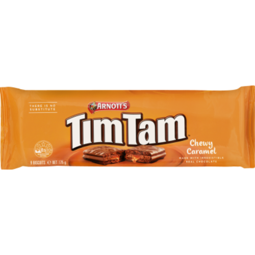 Arnotts Tim Tam Chewy Caramel Biscuits 175g