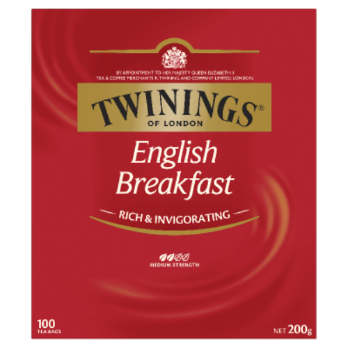 Twinings English Breakfast Tea Bags 100pk 200g