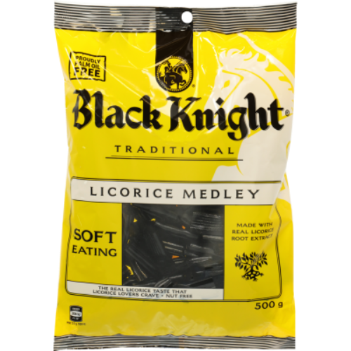 RJ's Black Knight Traditional Licorice Medley 500g