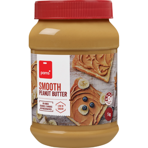 Pams Smooth Peanut Butter 1kg
