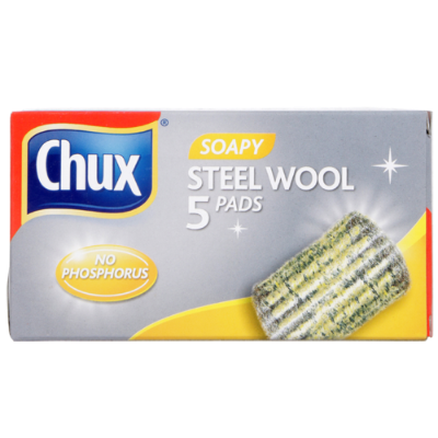 Chux Stainless Soapy Steel Wool Pads 4pk