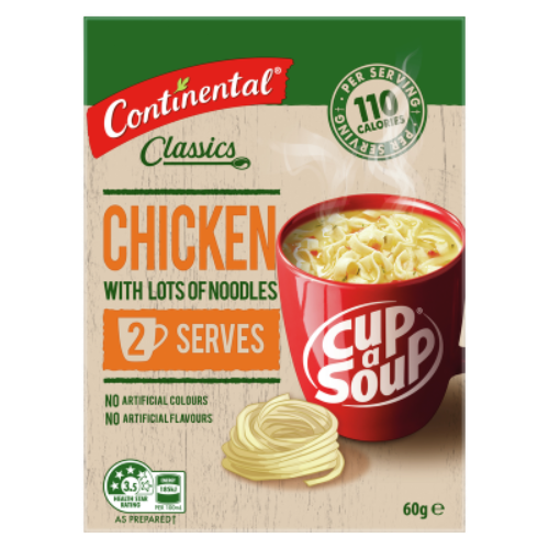 Continental Roast Chicken with Noodles soup 2pk