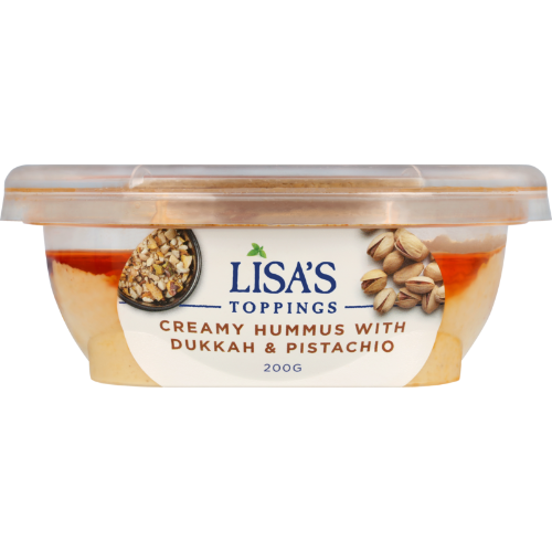 Lisa's  Toppings Almond Dukkah on Hummus 200g