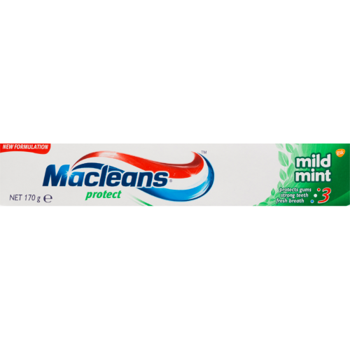 MacLeans Protect Mild Mint Toothpaste 170g