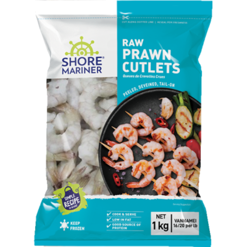 Shore Mariner Raw Prawn Cutlets 1 kg