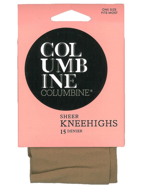 Columbine Plus Sheer Knee High 15 Denier Blush