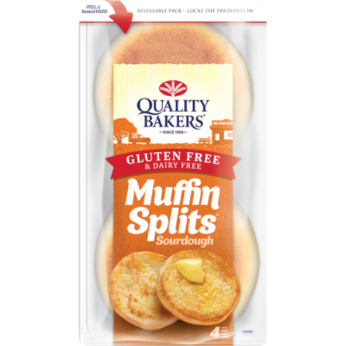 Quality Bakers Gluten Free Sourdough Muffin Splits 4 Pack