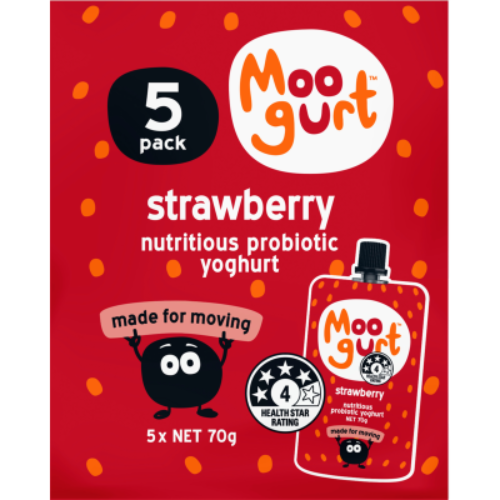 Moogurt Suckies Strawberry 5 x 70g