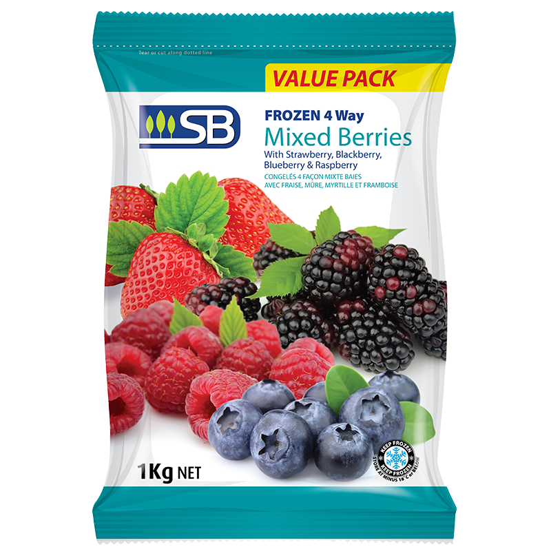SB Frozen 4 Way Mixed Berries 1kg