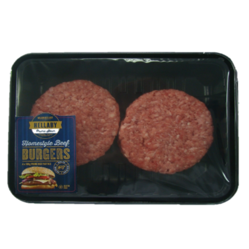 Hellaby Beef Homestyle Burger 400G