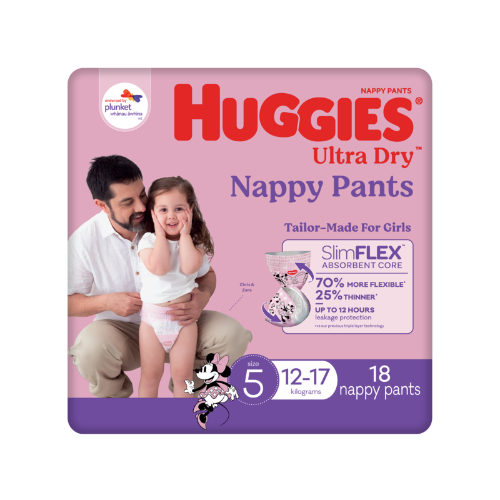 Huggies Ultra Dry Girl Nappy Pants Size 5 18's