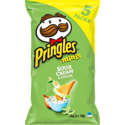 Pringles Minis  Chips Sour Cream & Onion 5pk 95g