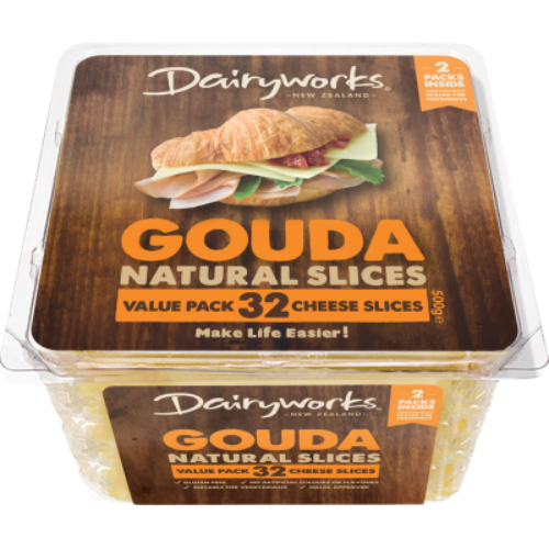 Dairyworks Gouda Natural Cheese Slices