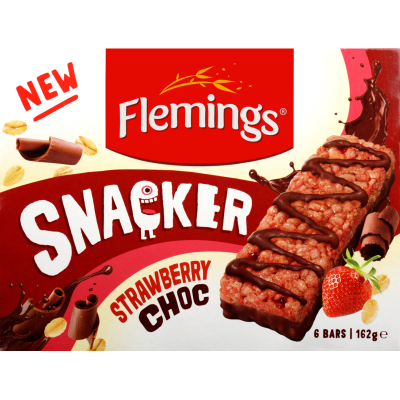 Flemings Snacker Strawberry Choc Muesli Bars 6pk 162g