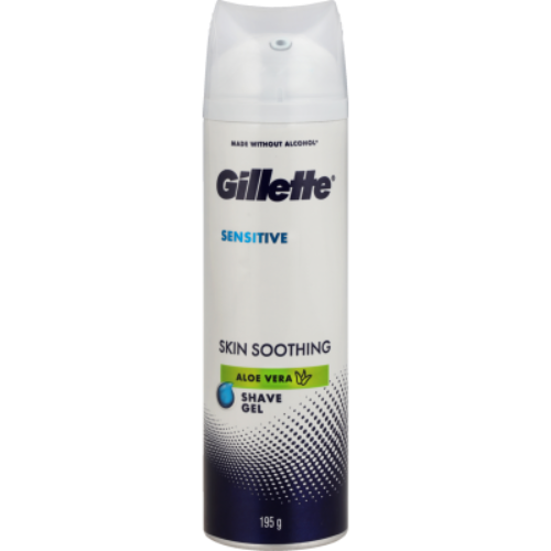 Gillette Sensitive Aloe Vera Shave Gel 195g