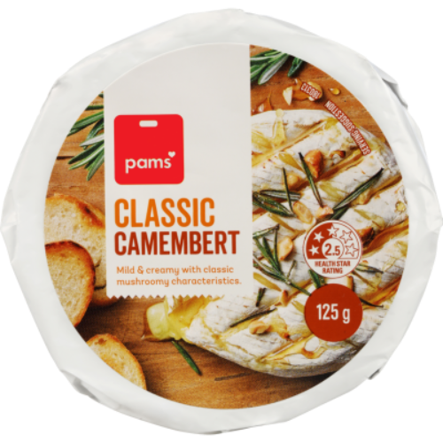 Pams Classic Camembert Cheese 125g