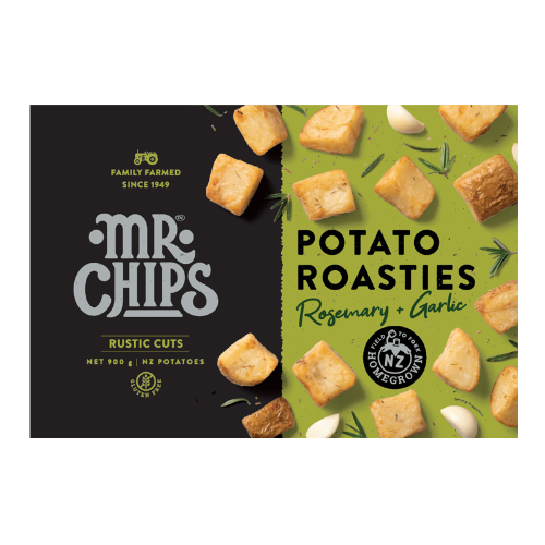 Mr Chips Rosemary & Garlic Rustic Cuts Potato Roasties 900g