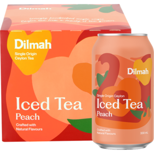 Dilmah Peach Iced Tea Cans 330ml 4pk