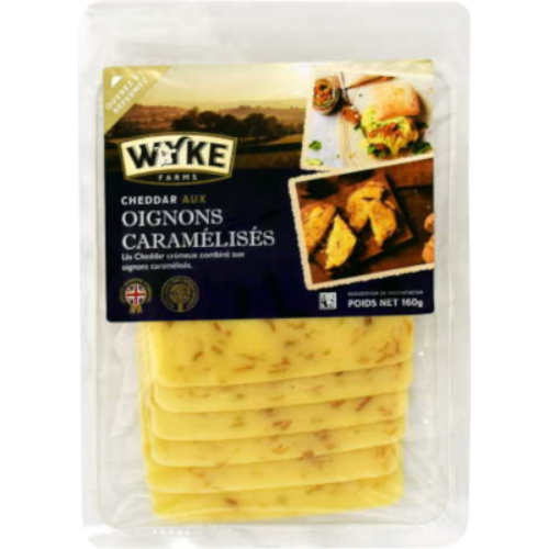 Wyke Farms Cheddar With Caramelised Onion Cheese Slices 160g