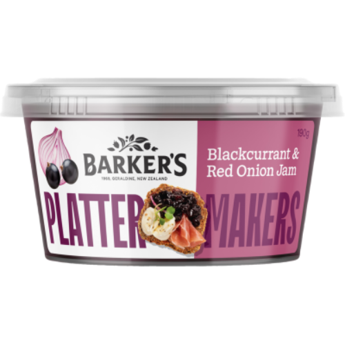 Barkers Platter Makers Blackcurrant & Red Onion Jam 190g