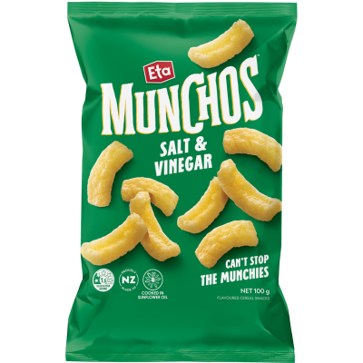 Eta Munchos Salt Vinegar Wheat Snacks 100g