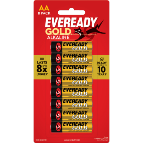 Eveready Gold Batteries AA 8 Pack