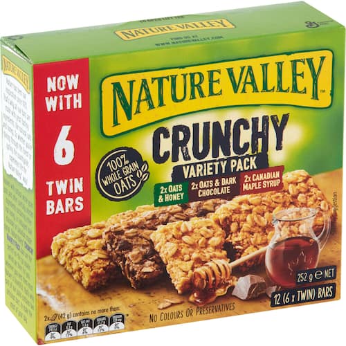 Nature Valley Crunchy Oats Variety Pack Twin Bars 12pk 504g