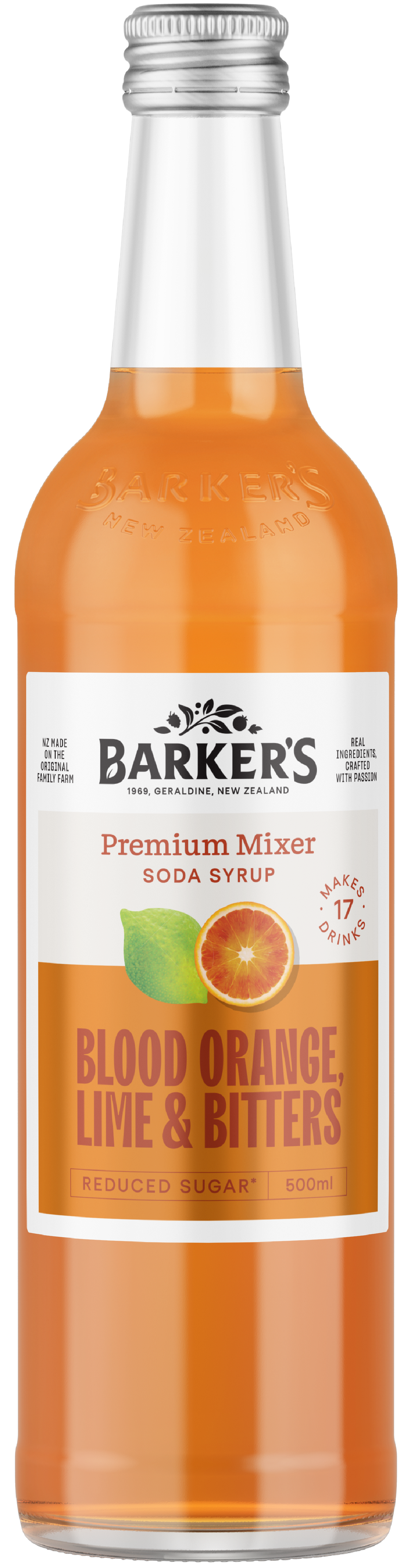 Barkers Blood Orange Lime & Bitters Premium Mixer 500ml