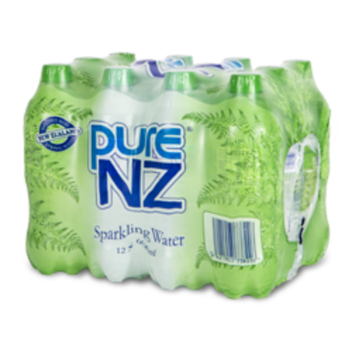 Pure NZ Sparkling Water 12pk 600ml