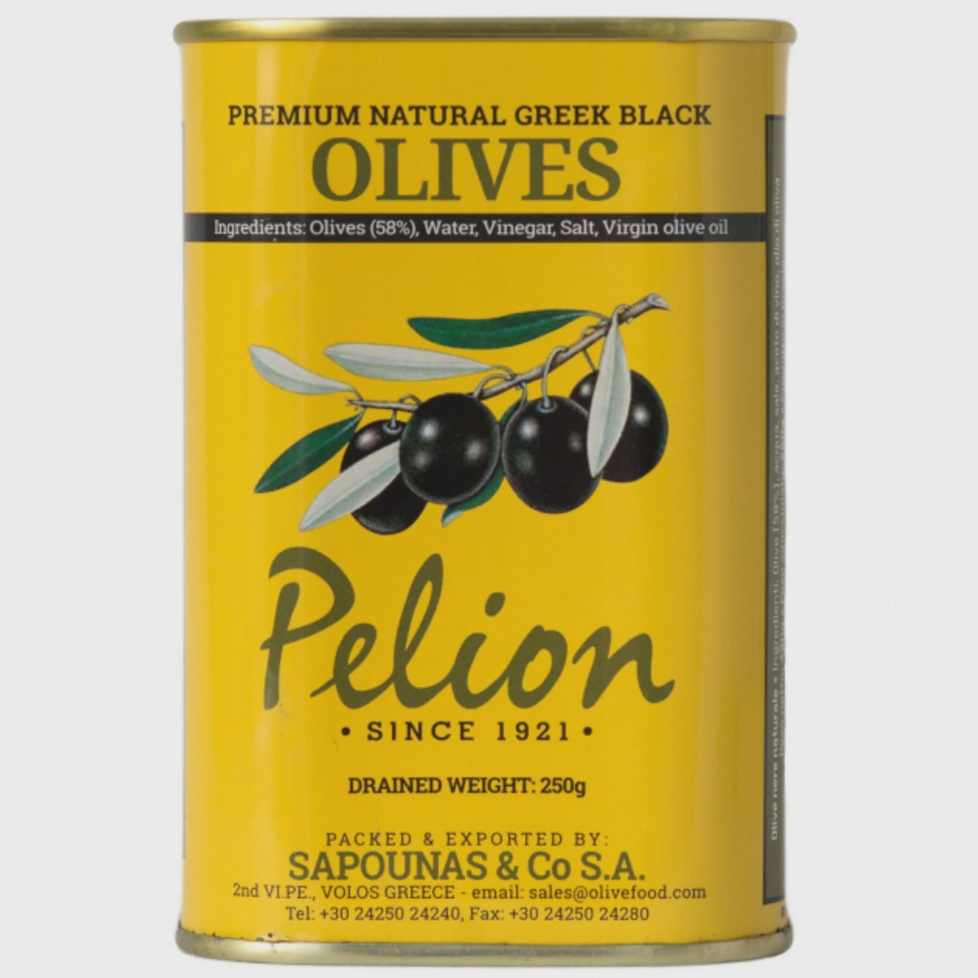 Pelion Jumbo Black Olives 250g